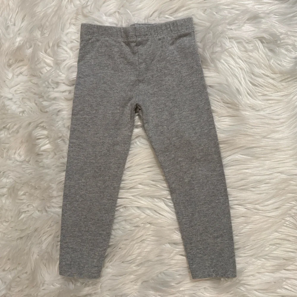 The Children’s Place Girls 2T Leggings Bundle Gray Black Pull On Stretch Pants